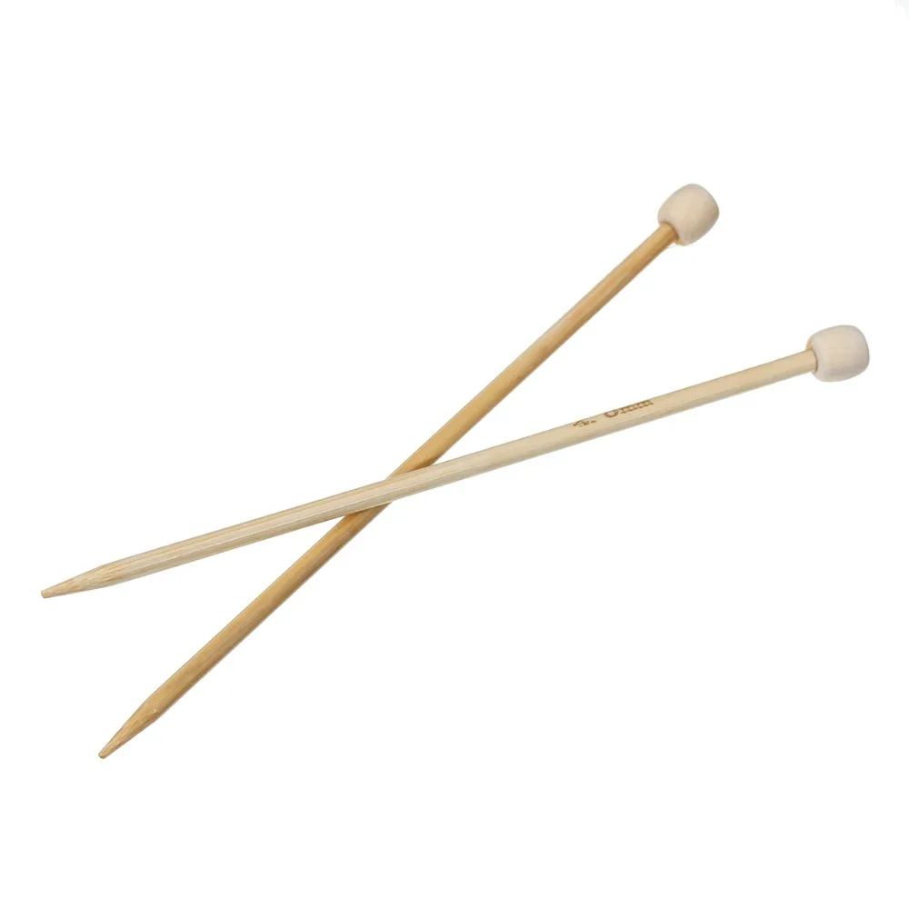 

DoreenBeads New Hot Sale Bamboo SP Knitting Needle Natural Hand Sewing Crochet Hook Scarf Bag Tool (US 6/ UK 8) 15 cm long 2 PCs