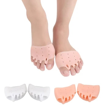 

1 Pair Protective Spacers Bunion Soft Five Holes Valgus Corrector Flexible Toe Separator Splint Straightener Honeycomb Foot Care