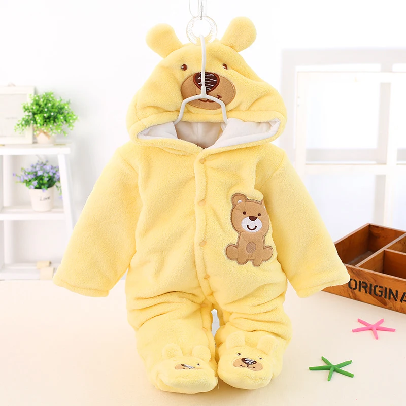 

Newborn Baby Winter Rompers Autumn One-Piece Jumpsuits Clothing Cute Boys Girls Cotton Warm Thick Romper 3-12Months