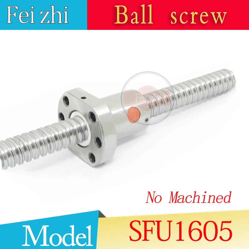 

Free Shipping SFU1605 450mm RM1605 450mm Rolled Ball screw 1pc+1pc ball nut for SFU1605 no end machined