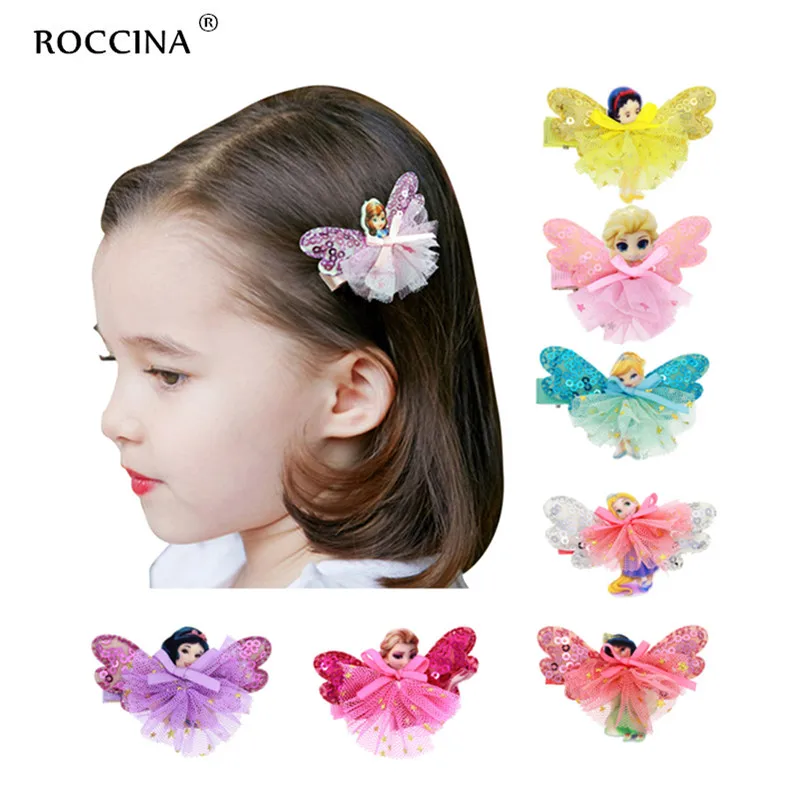 

Roccina Sequins Glitter Korean Hair Clips Princess Hairpins Girls Hair Accessories Cute Butterfly Hair Clips for Kids Barrettes
