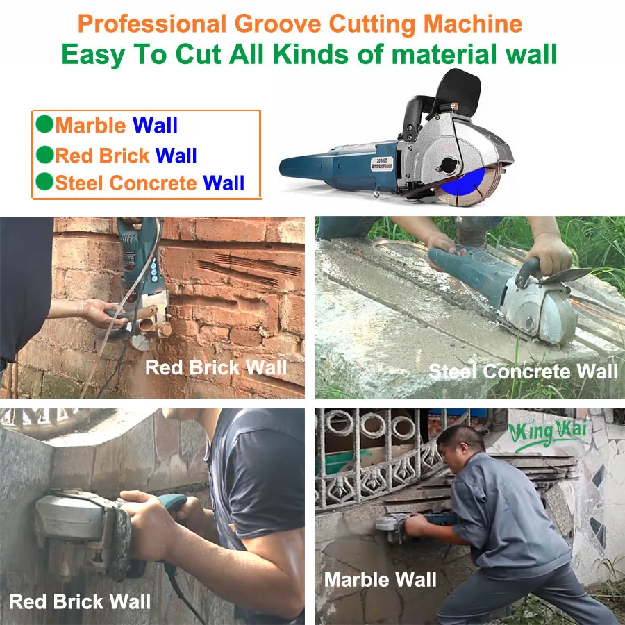 121mm Blade CW6121 4800W Multifunction Wall Stone Road Groove Cutting