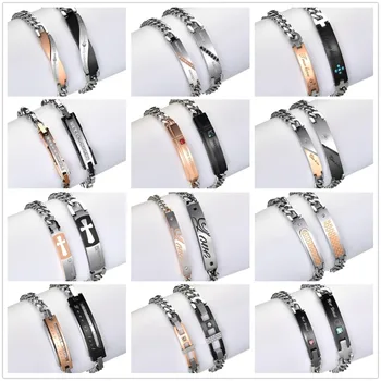

Wholesale couple bangles for lovers Fashion stainless steel couple bracelet
