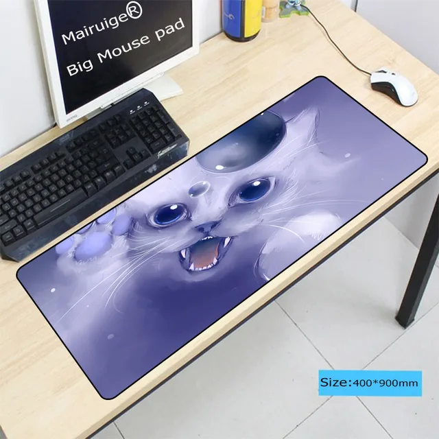 Mairuige Cute White Cat Largemouse Pad Anti Slip Natural Rubber Pc Mairuige Cute White Cat Largemouse Pad Anti Slip Natural Rubber Pc Computer Gaming Mousepad Desk Mat For Lol Surprise Csgo Dota2