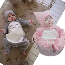 Toddler Kids Baby Boys Girl Totoro Long Sleeve Romper Jumpsuit Outfits Set 0-18M