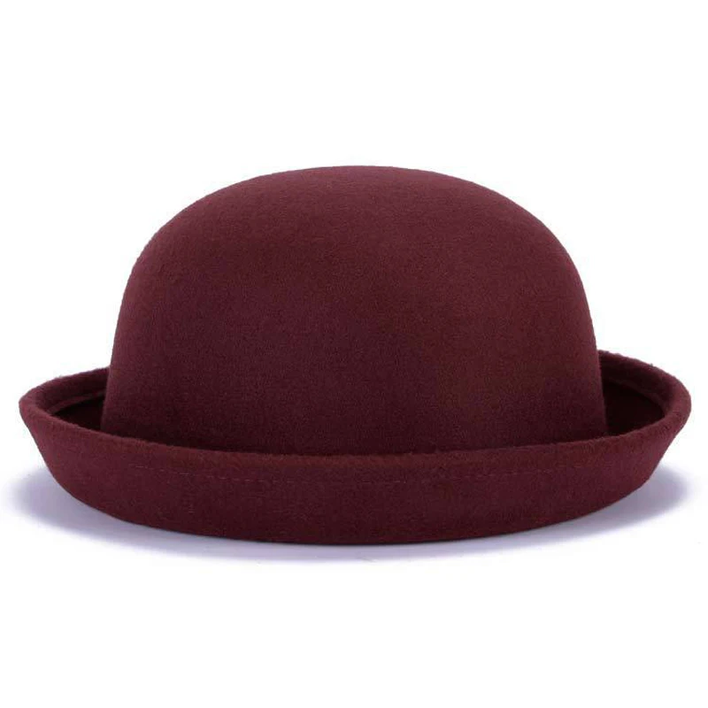 Fashion Winter Women Classic Vintage Jazz Warm Ladies Fedoras Bucket Casual Cotton Solid Sweet Outdoor Caps Top Small Hats