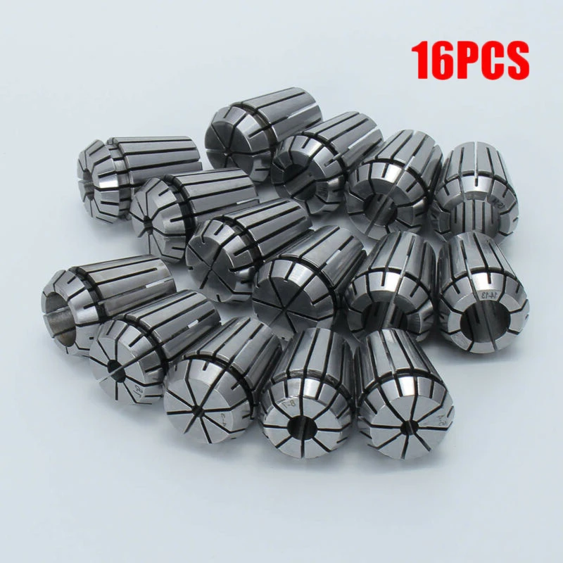 

16Pcs Steel ER25 1-16MM Spring Collets Set For CNC Engraving Milling Lathe Tool For Boring And Engraving