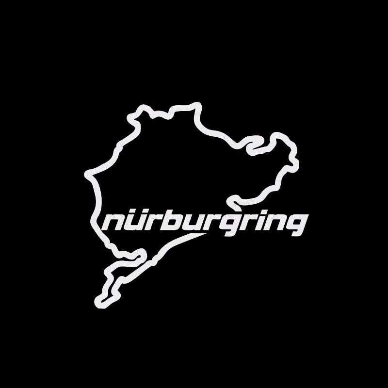 14 см* 12,5 см стильный автомобиль гоночный автомобиль Nurburgring креативные модные наклейки на окна C5-0549