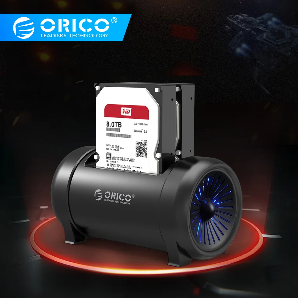 ORICO два Bay в автономном режиме с настраиваемым потоком воздуха, клон kayfun, док-станция для жесткого диска 2," и 3,5" HDD с охлаждающим вентилятором и работающего на постоянном токе 12 В в 5628US3 HDD станция Мощность адаптер
