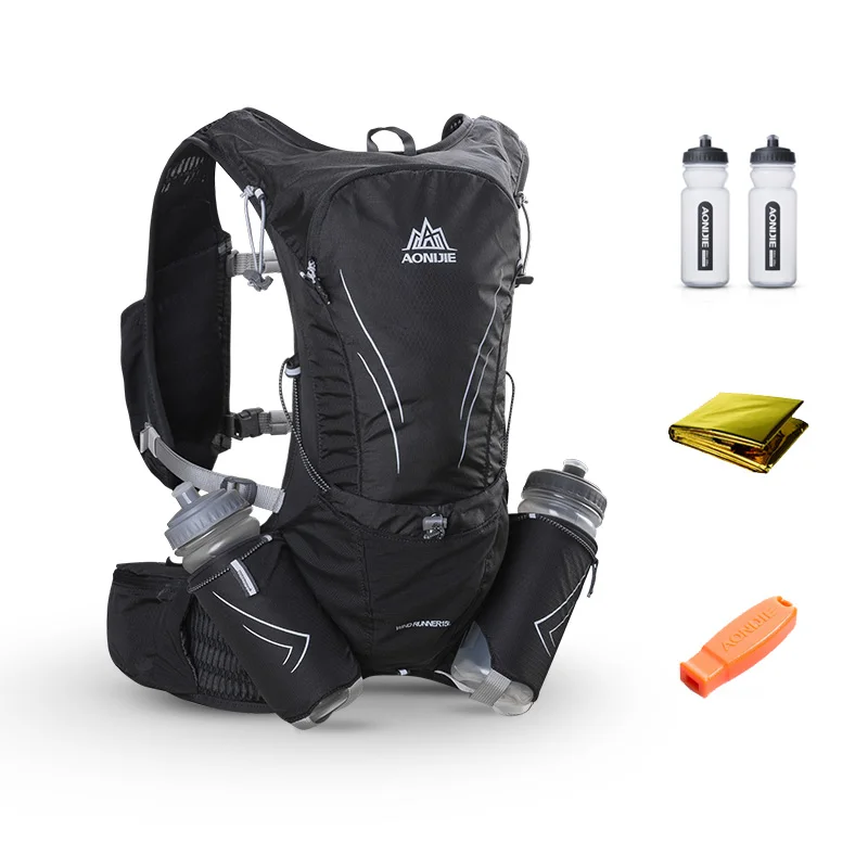 AONIJIE 15L bolsa grande para correr con unids 2 botellas de 600 ml al aire libre Marathon reflexivo senderismo ciclismo mochila de hidratación Paquete de chaleco - 2