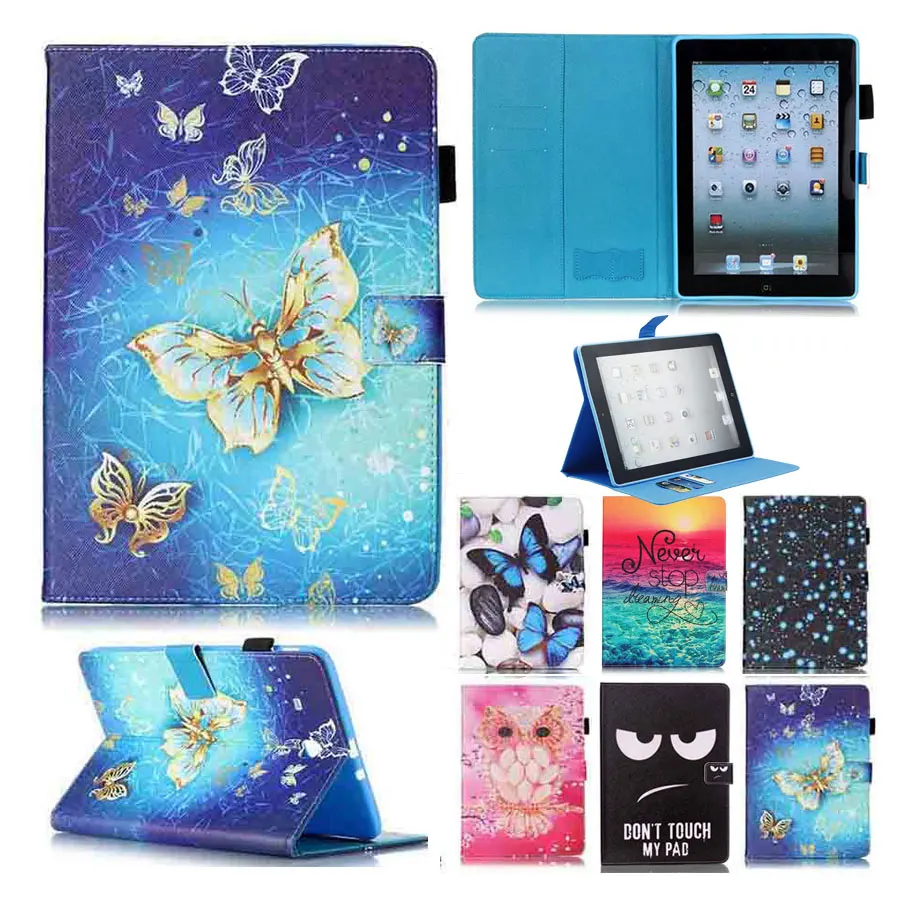 

Printed PU Leather Case For Apple iPad mini 4 7.9'' Tablet Smart Cover Flip Stand Case Funda With Card Holder For iPad mini 4