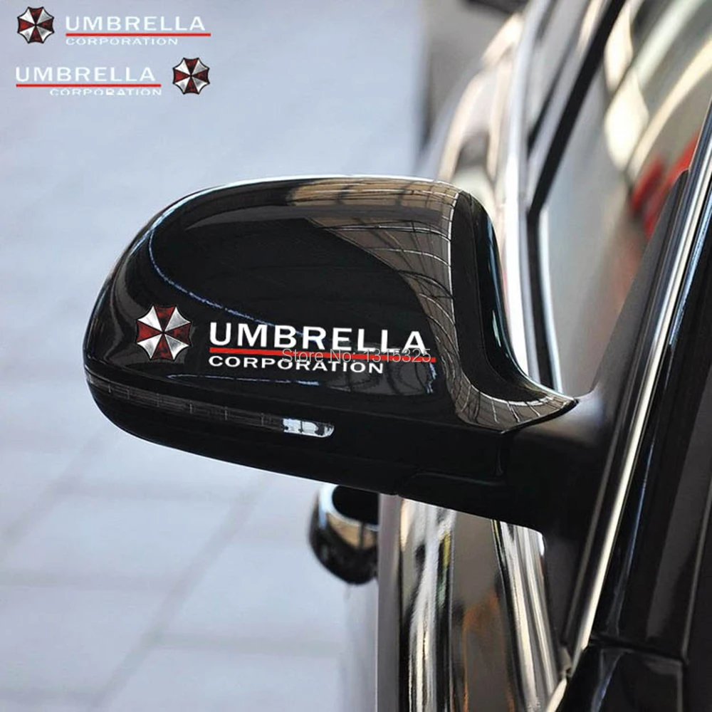 2 светоотражающих автомобильных наклейки Aliauto Umbrella Corporation переводные на зеркало