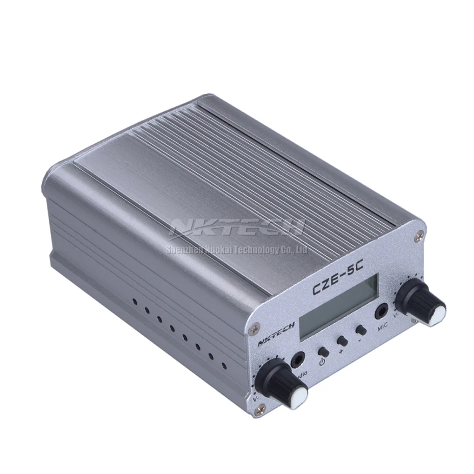 Estação de Transmissão de Rádio Nktech Transmissor 1 w - 5 Freqüência Estéreo 76-108 Mhz Amplificadores Campus Profissional Áudio Cze-5c Pll fm - Image 3