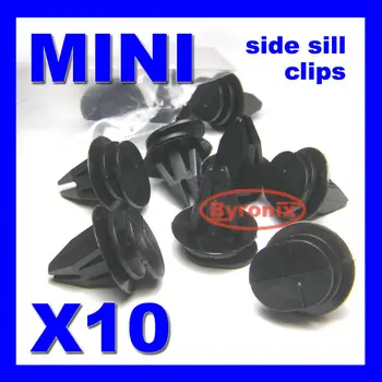 

FOR MINI COOPER S D ONE SIDE SILL SKIRT TRIM CLIPS BLACK R50 R53 R56 R57 R58