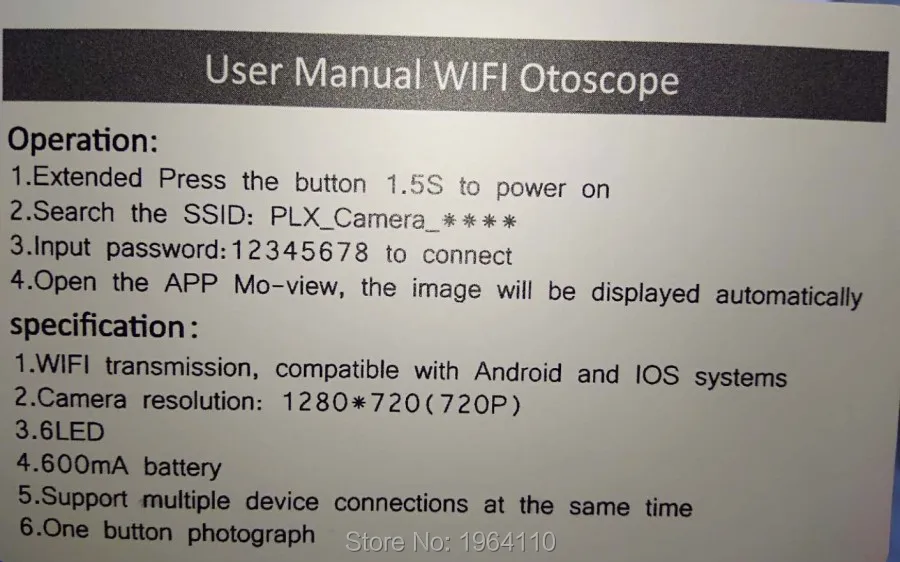 960P WiFi Otoscope Camera with 150X Magnification & 360 Degree Rotation Free App for AndroidiOSWindows System IP67 Waterproof_9