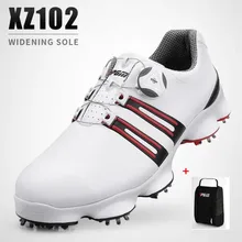 PGM Спорт на открытом воздухе Мужская обувь для гольфа вращающиеся шнурки водонепроницаемые дышащие с широкой подошвой противоскользящие кроссовки для гольфа с сумкой для обуви