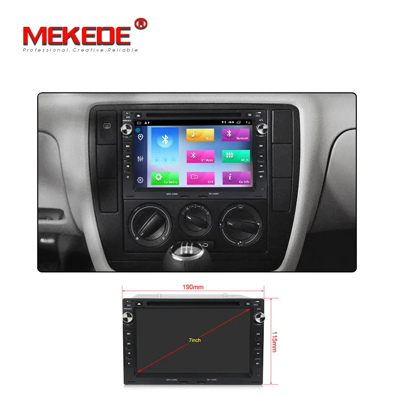 Cheap Android 9.1 2+32G 7"Touch Screen Car DVD Player for VW Golf 4 DVD GPS Sharan T4 Passat B5 with 4G GPS Bluetooth Radio SD USB 5