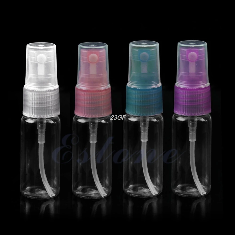 

2018 10ml Mini portable Empty Plastic Perfume Atomizer atomizing Spray Bottle Small Sample Vials for Travel