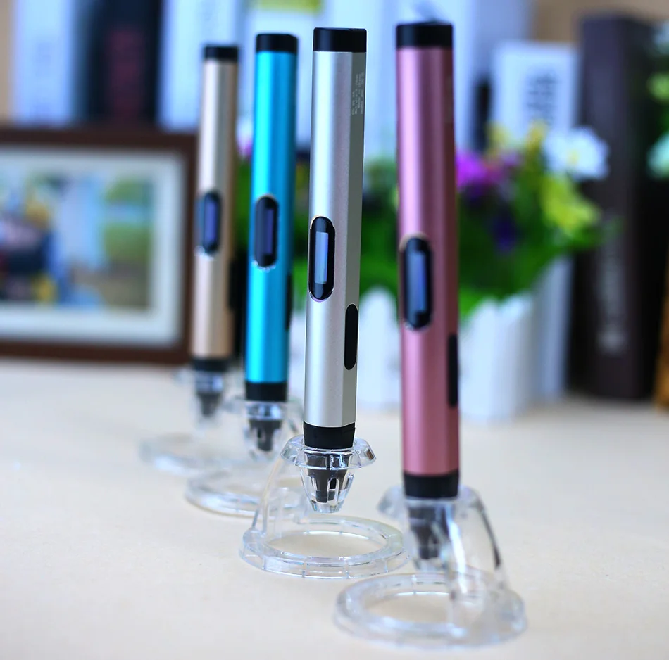 3d Ручка 4-го поколения, 3 d ручки, 3d Ручка для принтера, 1,75 мм abs/pla нити, металлический материал, зарядка через usb, светодиодный дисплей