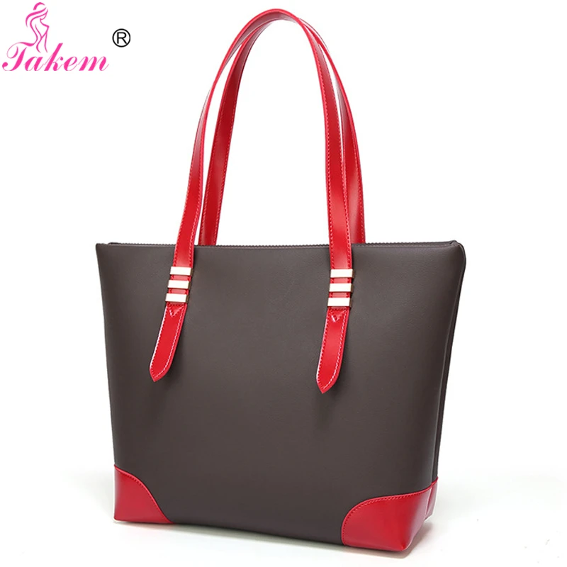 

TAKEM Women's Bag Handbag Luxury PU Leather Handbags Women Bags Designer Red Casual Shoulder Bag For Female 2018 bolso mujer