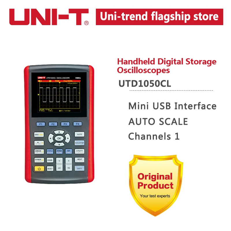 UNI-T UTD1050CL 3,5 дюймов TFT lcd ручной цифровой осциллограф 1CH 25 МГц Scopemeter