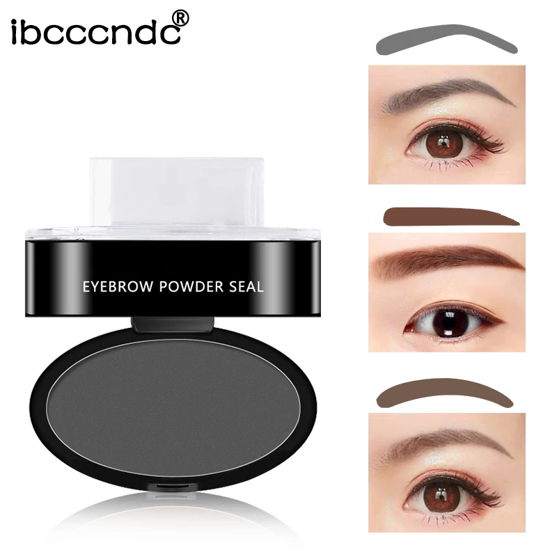 

6g Fashion Eyebrow Powder Seal Eyebrow Shadow Set Waterproof Eyebrow Stamp Natural Shape Brow Stamp Powder Palette Delicated