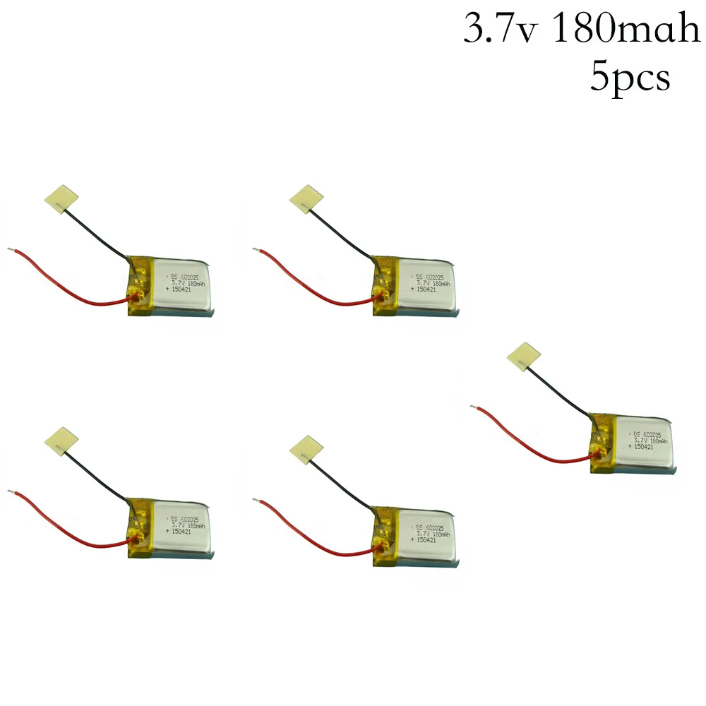 5 шт. 3 7 в 180 мАч Lipo батарея для Syma S105 S107 S107G S109 S026 S026G S111G S107N Skytech M3 Li-Po вертолет часть |