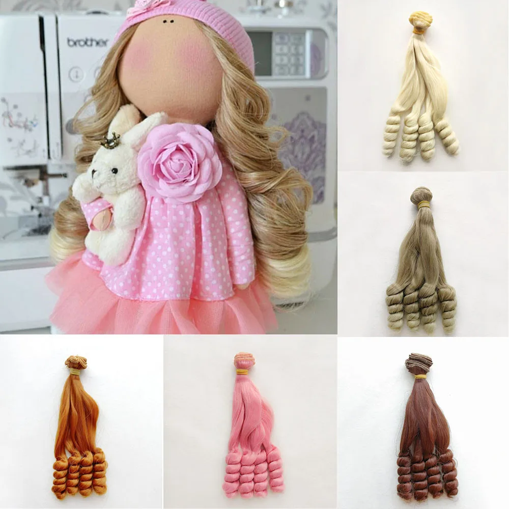 

Hair Extensions 1pieces 15*100CM Doll Wigs Hair Wefts for 1/3 1/4 1/6 1/8 1/12 Doll Handmade Doll Wigs Doll Accessories