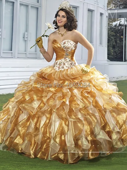 Gold Sweet 16 Dresses