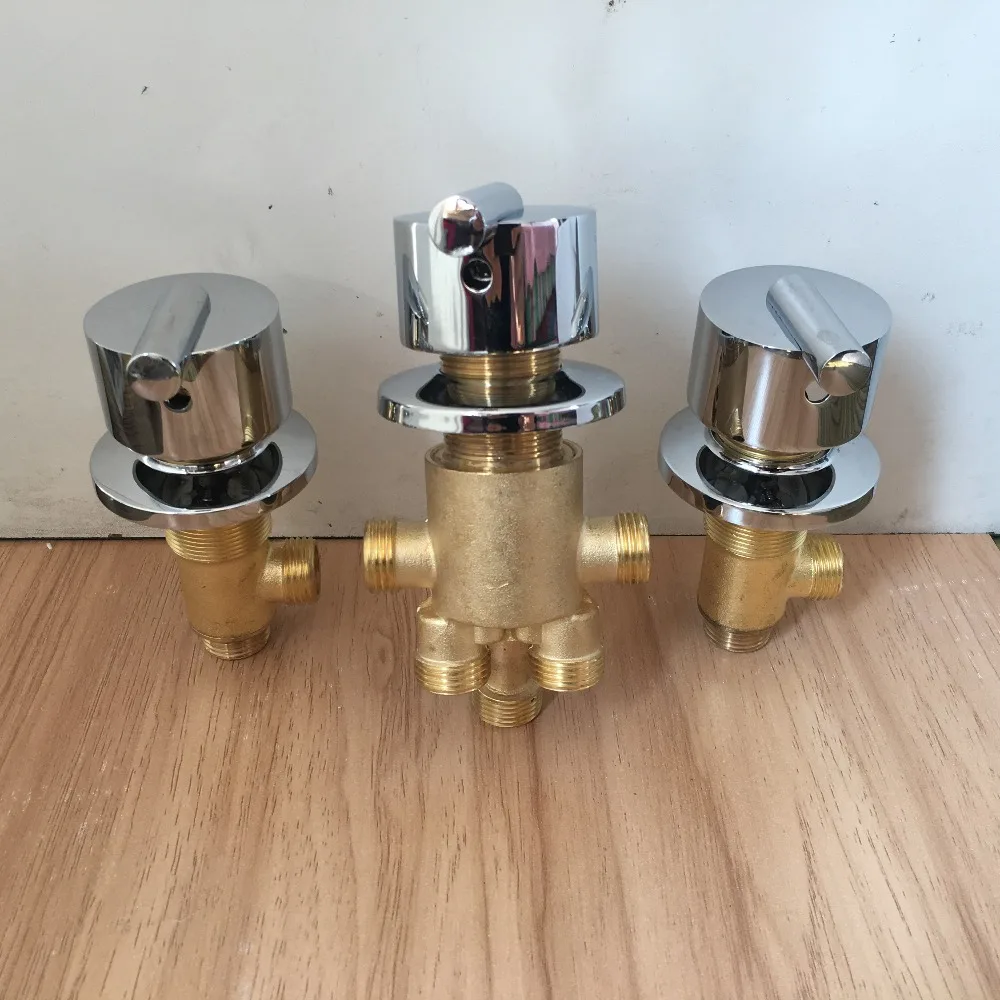 

Solid Brass switch valve for Bathtub faucet shower mixer tap 3 way water outlet control valve Split five-hole faucet accessories