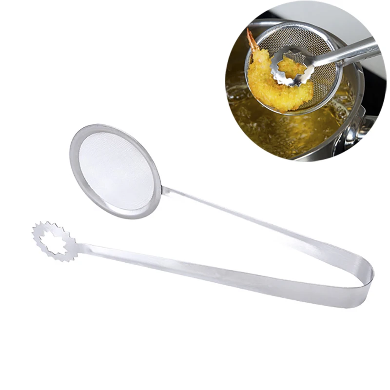 2pc Stainless Steel Strainer Tong Kitchen Tool Multifunction Fried Food Filters Hot Pot Tongs