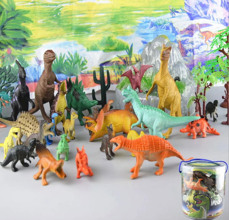 Динозавр вечеринок игрушка модель животных моделирования мир Юрского периода Хэллоуин Рождество 26 шт./лот подарочный набор