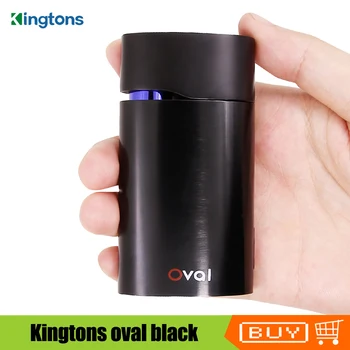 

Original Kingtons Oval Dry Herb Vaporizer Kit 1600mah Battery black widow vape pen Electronic cigarette dry herb wax kit