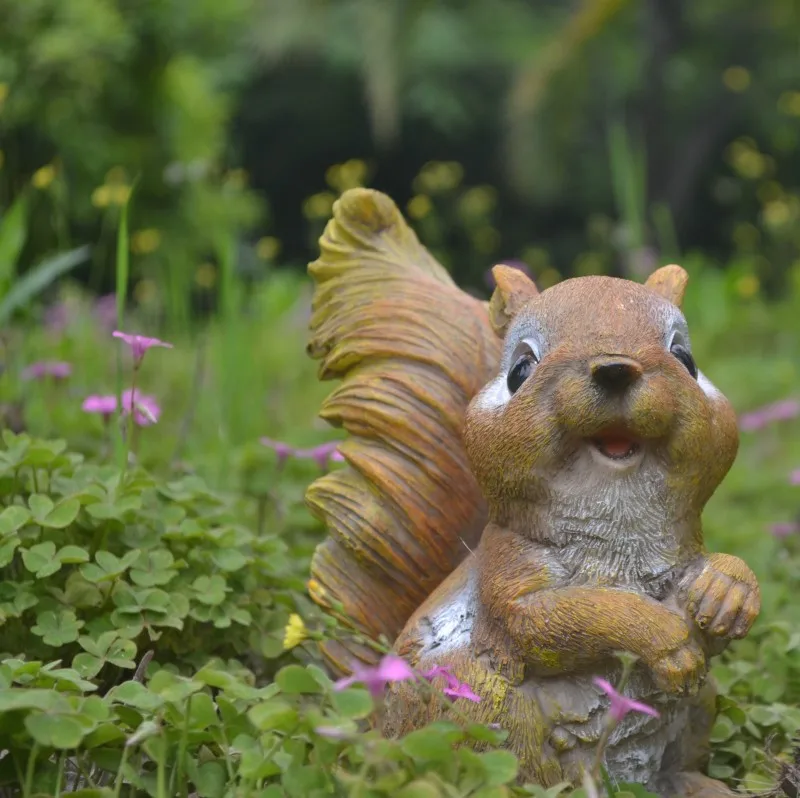 

Resin Squirrel Garden Animal Ornaments Pastoral Style Garden Decoration Outdoor Creative Garden Statues