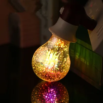 

3D Fireworks LED Light Bulbs E27 A60 Decoration Holiday Lights Novelty Party Lamp Lamparas Decorative Colorful Star Fairy Night