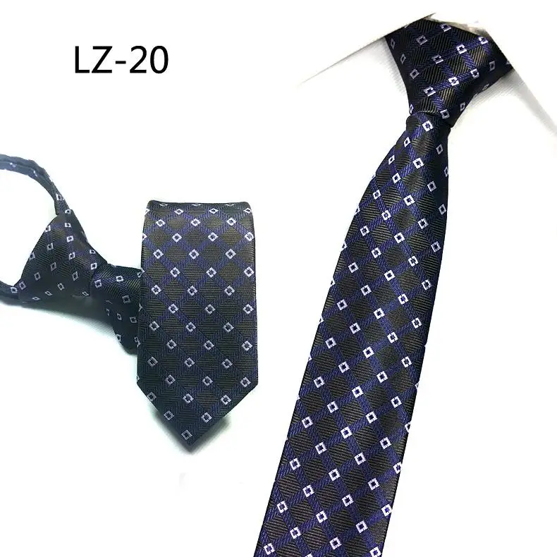 Модный галстук 5 см для мужчин и женщин, тонкий узкий ленивый галстук, легко тянет веревку на шею, одежда в Корейском стиле для свадебной вечеринки - Цвет: 20