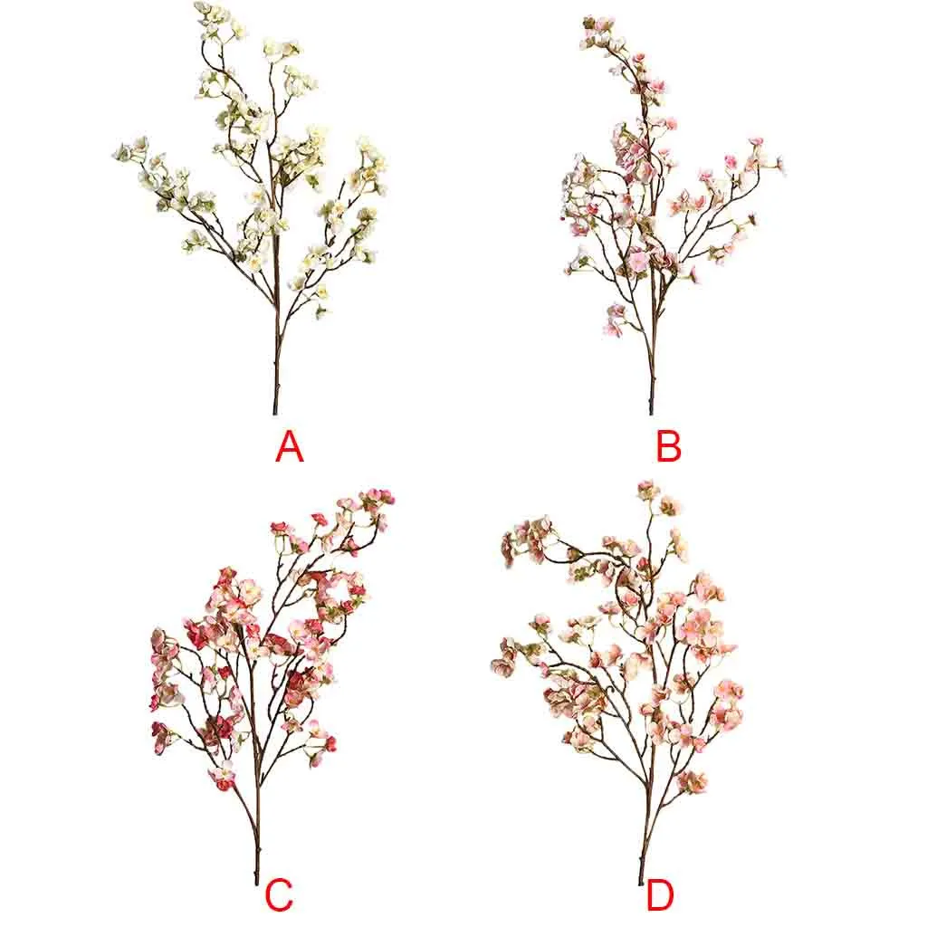 

2019 Artificial Cherry Peach Blossom Fake Silk Flower Home Wedding Party Floral Decor household products decorative items