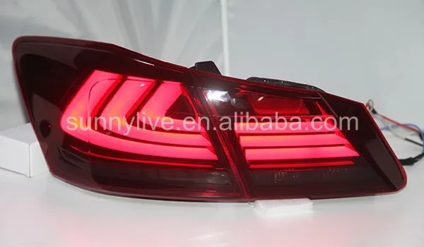 Для Accord светодиодный задний фонарь YZ red and smoke