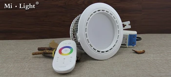 

mi light 12w led rgbw spotlight ac110-240v input with remote control rgbw down light with wifi control