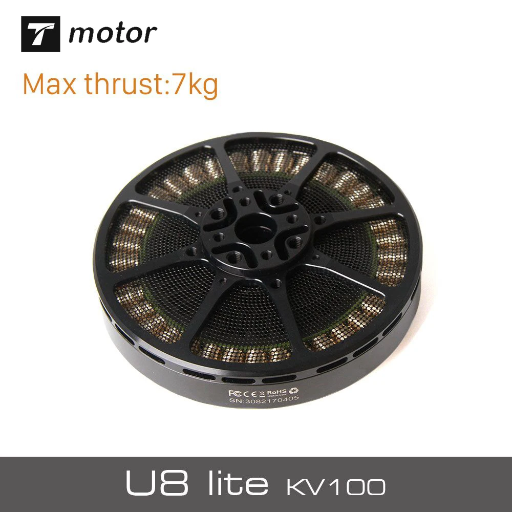 

T-motor Ultra-light U8 Lite KV100 Efficient Motor with Ultralight CF Prop for UAV Helicopter RC Drones