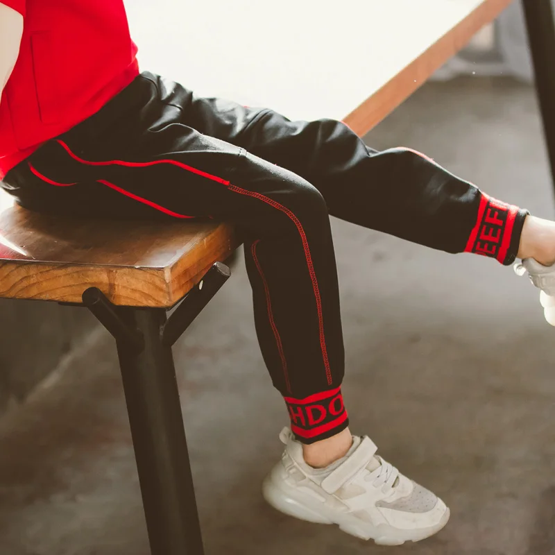 

FYH High Quality Boys Sports Pants Spring Autumn Kids Cotton Pants Children Track Pants 4-14Y Boys Long Trousers Baby Boys Pants