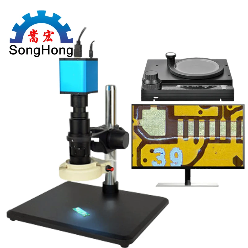 Автоматический Фокусировочный микроскоп Высокое Разрешение HDMI высокоскоростное электронное видео измерение для 14 миллионов промышленных электронных