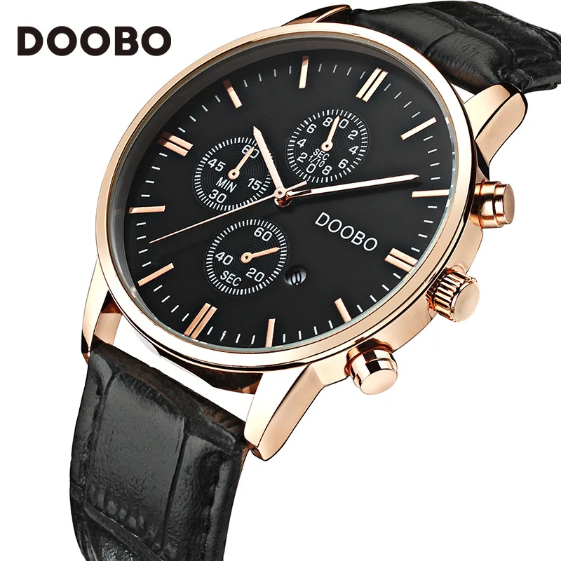 

DOOBO Watches Men's Quartz Men's Watches Top Brands Luxury Leisure Military Sports Watch Belts Men's Clocks relogio masculino