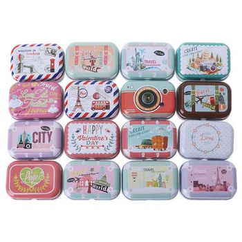 

Colorful mini tin box Sealed jar packing boxes jewelry, candy box small storage boxes cans Coin earrings, headphones gift box