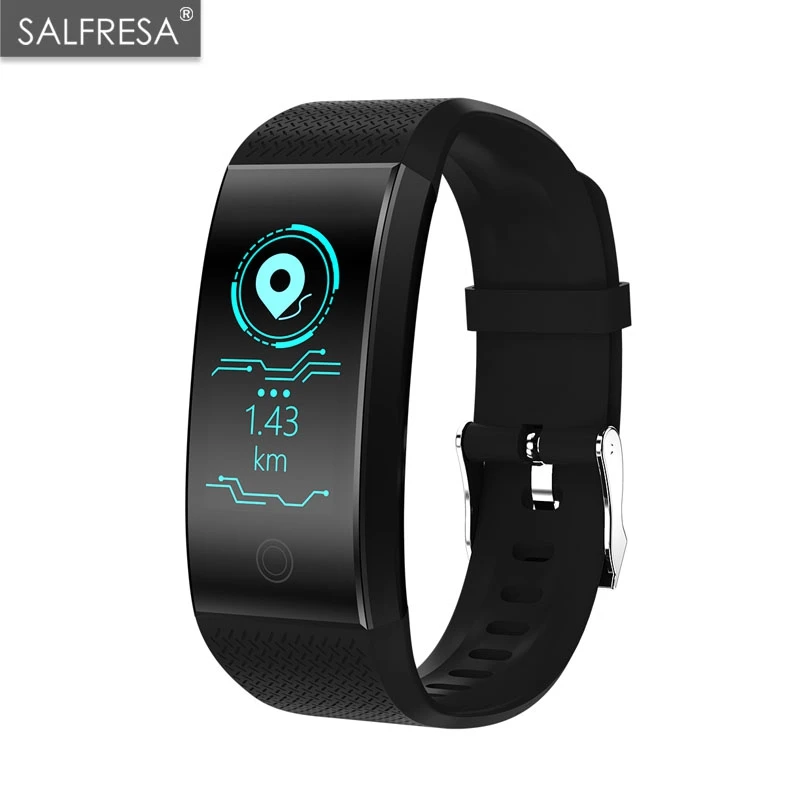 

SALFRESA QW18 Fitness Bracelet Smart Band Pedometer Bracelet Heart Rate Monitor IP68 Waterproof Tracker Intelligent Clock