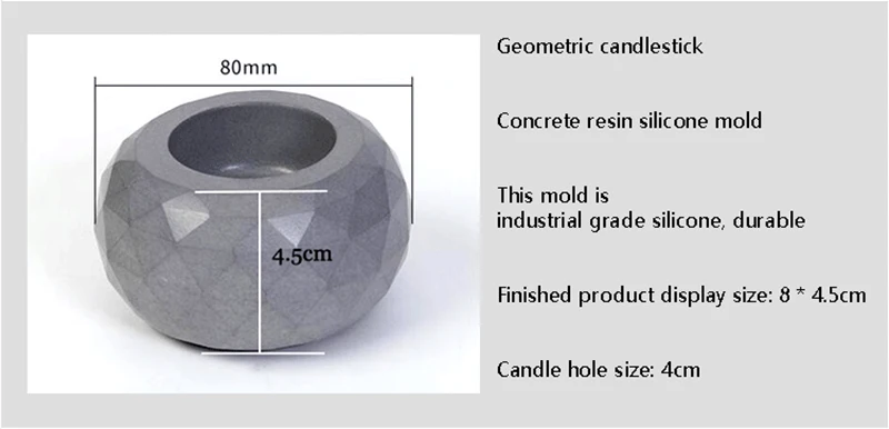 Геометрические арт-дизайн, пластик декоративный подсвечник силиконовые формы бетонный подсвечник ароматерапия гипсовая свеча формы