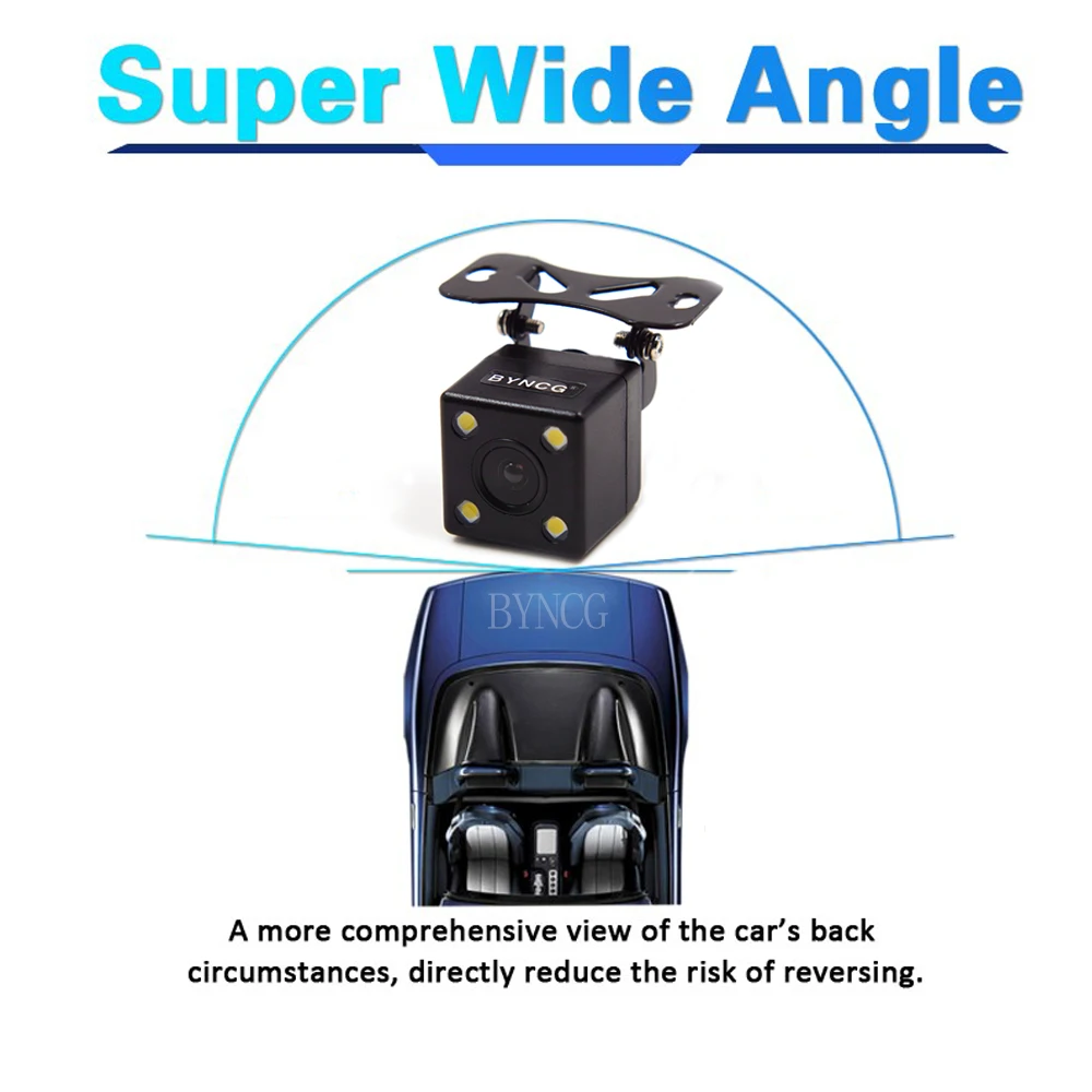 BYNCG HD CCD камера заднего вида с ночным видением, 140 угол обзора, Автомобильная камера заднего вида IP67 DC 12 В/24 В, Автомобильная камера для VW Ford Toyota и многое другое