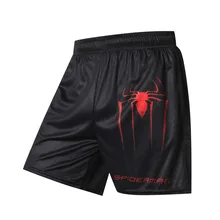 Человек-паук 3d принтер пляжные шорты мужские летние Jogger плюс Компрессионные Мужские шорты обтягивающие шорты для бодибилдинга и фитнеса