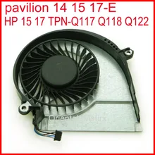 ; бренд; DC5V 0.40A 4Pin для hp 15 17 TPN-Q117 Q118 Q122 pavilion 14 15 17-E Процессор охлаждающий вентилятор