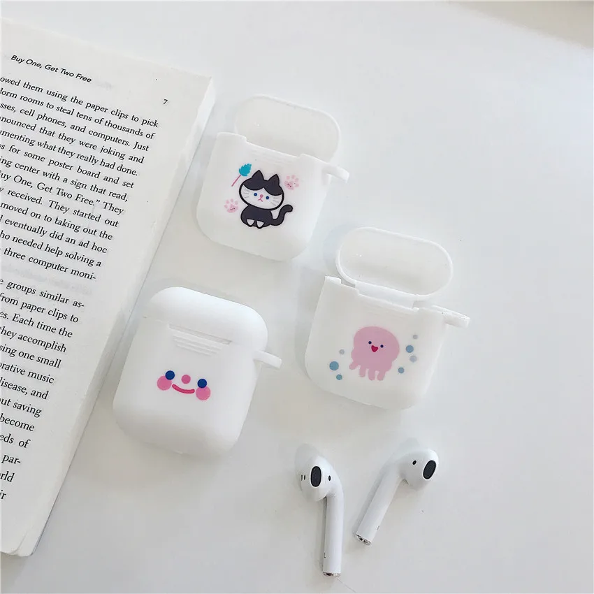 Чехол для наушников с Bluetooth для Airpods, милые аксессуары, защитный чехол-сумка, мягкий, роскошный, из ТПУ, сделай сам, животное для apple airpods 2